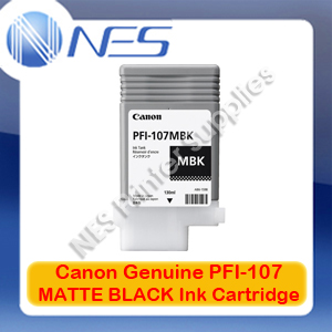 Canon Genuine PFI-107MBK MATTE BLACK Ink Cartridge for IPF670/IPF680/IPF685/IPF770/IPF780/IPF785